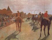 Edgar Degas Race Horses in Front of the Stand Spain oil painting artist